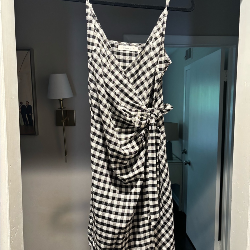 Mustard Seed Black and White Gingham Midi Dress